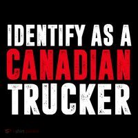 Identify As A Canadian Trucker Flexfit Unipanel Trucker Cap