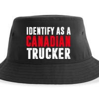 Identify As A Canadian Trucker Sustainable Bucket Hat