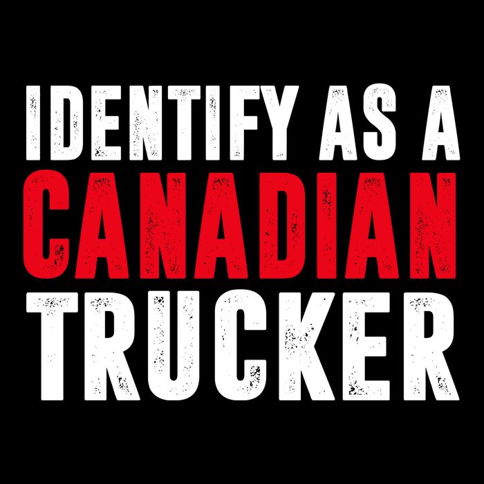 Identify As A Canadian Trucker Sustainable Bucket Hat