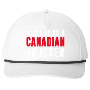 Identify As A Canadian Trucker Snapback Five-Panel Rope Hat