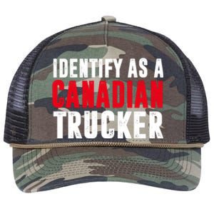 Identify As A Canadian Trucker Retro Rope Trucker Hat Cap