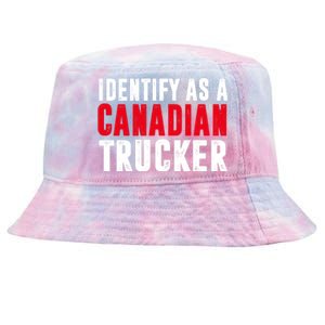 Identify As A Canadian Trucker Tie-Dyed Bucket Hat