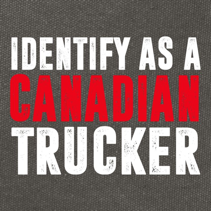 Identify As A Canadian Trucker Cotton Canvas Backpack