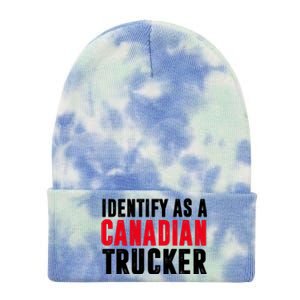 Identify As A Canadian Trucker Tie Dye 12in Knit Beanie