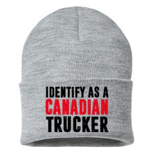 Identify As A Canadian Trucker Sustainable Knit Beanie