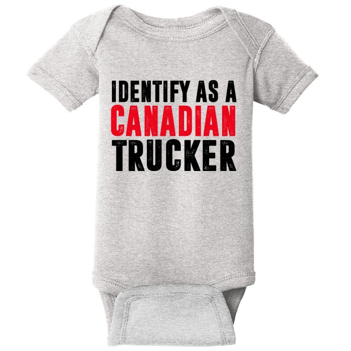 Identify As A Canadian Trucker Baby Bodysuit
