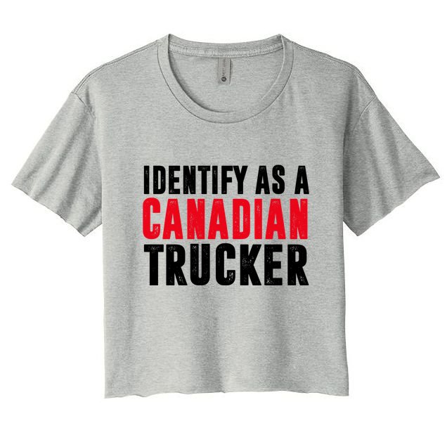 Identify As A Canadian Trucker Crop Top