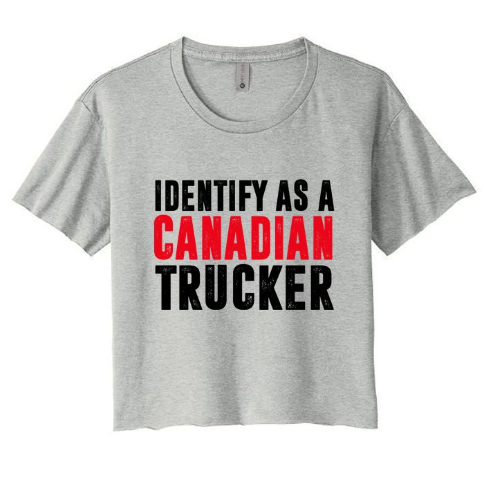 Identify As A Canadian Trucker Crop Top