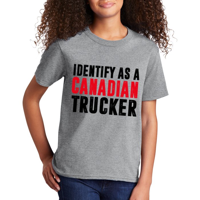 Identify As A Canadian Trucker Kids T-Shirt