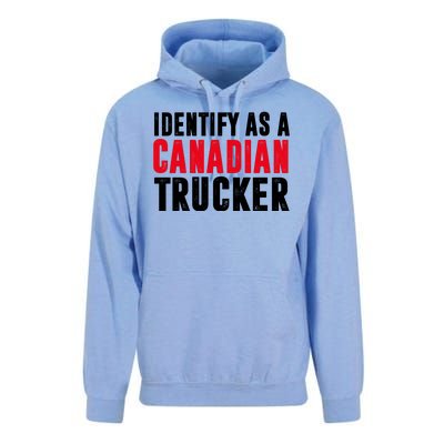 Identify As A Canadian Trucker Unisex Surf Hoodie