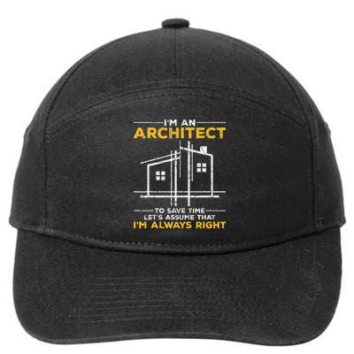 Im An Architect Architecture Funny Architect 7-Panel Snapback Hat