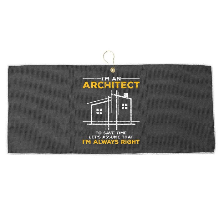 Im An Architect Architecture Funny Architect Large Microfiber Waffle Golf Towel
