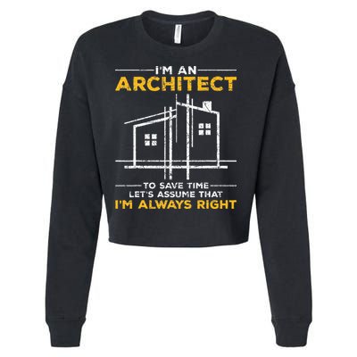 Im An Architect Architecture Funny Architect Cropped Pullover Crew