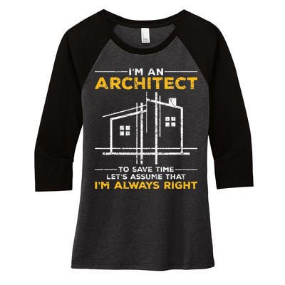 Im An Architect Architecture Funny Architect Women's Tri-Blend 3/4-Sleeve Raglan Shirt