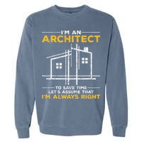Im An Architect Architecture Funny Architect Garment-Dyed Sweatshirt