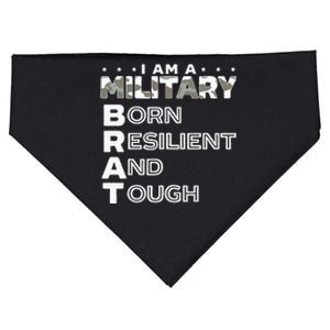 I Am A Military Brat Veteran Soldier Military Child Month USA-Made Doggie Bandana