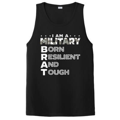 I Am A Military Brat Veteran Soldier Military Child Month PosiCharge Competitor Tank