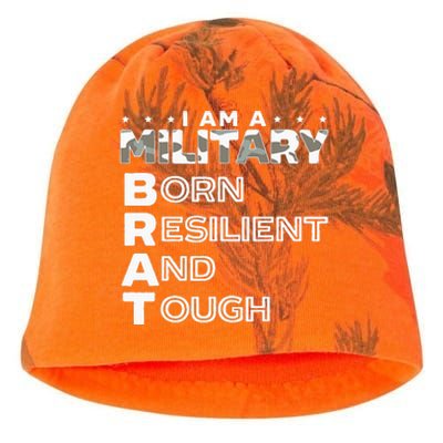 I Am A Military Brat Veteran Soldier Military Child Month Kati - Camo Knit Beanie