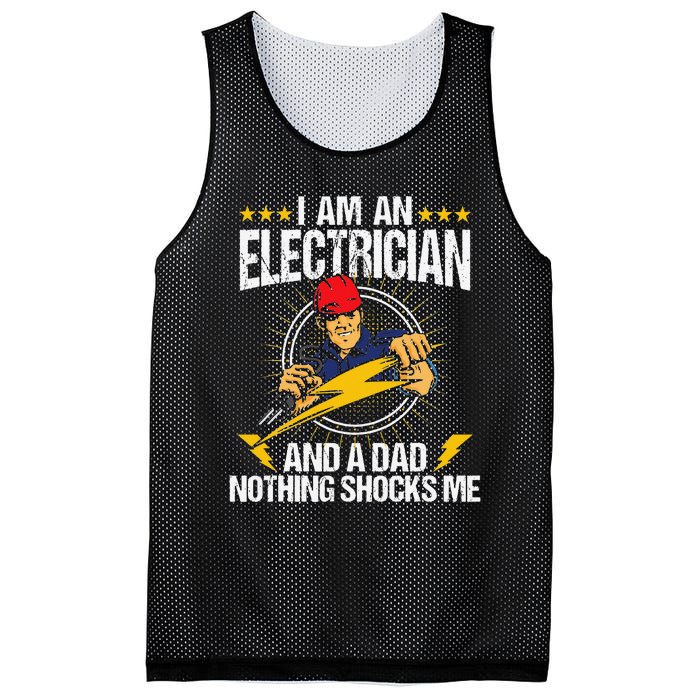 I Am An Electrician Lineman Lineworker Dad Electrical Work Mesh Reversible Basketball Jersey Tank