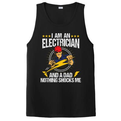 I Am An Electrician Lineman Lineworker Dad Electrical Work PosiCharge Competitor Tank