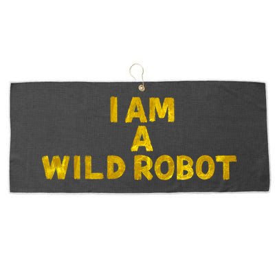 I Am A Wild Robot Gifts Large Microfiber Waffle Golf Towel
