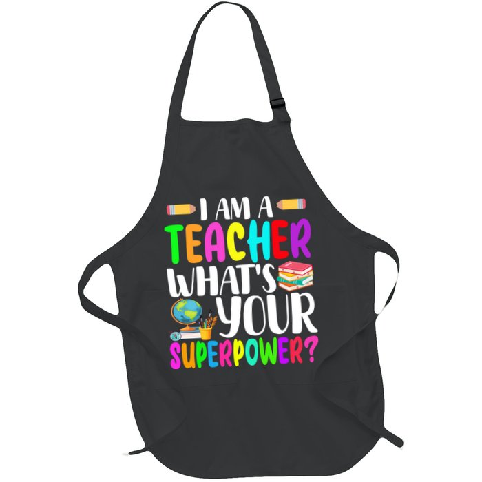 I Am A Teacher Whats Your Superpower Colorful Apron