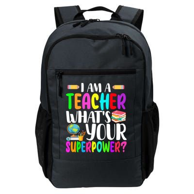 I Am A Teacher Whats Your Superpower Colorful Backpack