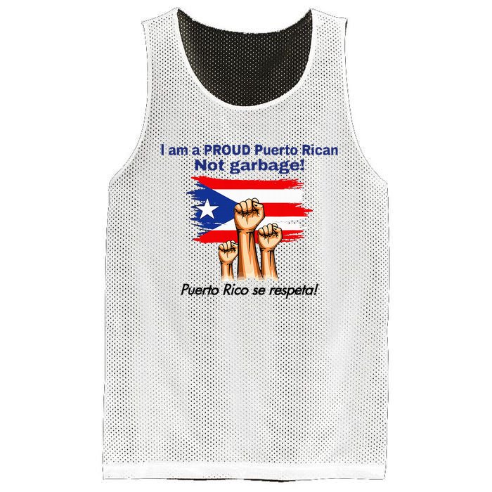 I Am A Proud Puerto Rican Not Garbage Puerto Rico Se Respeta Mesh Reversible Basketball Jersey Tank