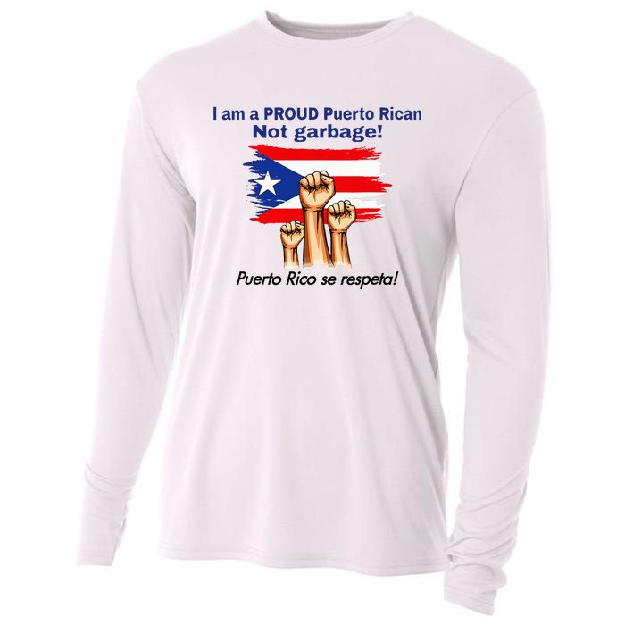 I Am A Proud Puerto Rican Not Garbage Puerto Rico Se Respeta Cooling Performance Long Sleeve Crew