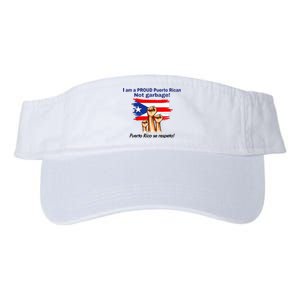 I Am A Proud Puerto Rican Not Garbage Puerto Rico Se Respeta Valucap Bio-Washed Visor