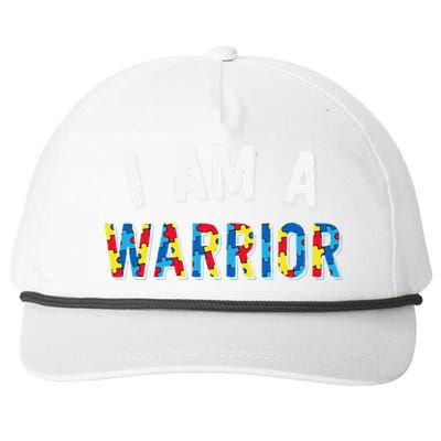 I Am A Warrior Autism Family Puzzle Autism Awareness Snapback Five-Panel Rope Hat