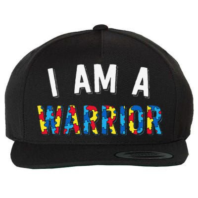 I Am A Warrior Autism Family Puzzle Autism Awareness Wool Snapback Cap