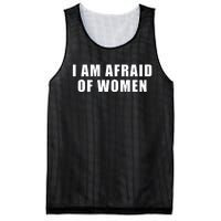 I Am Afraid Of Women Mesh Reversible Basketball Jersey Tank