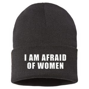 I Am Afraid Of Women Sustainable Knit Beanie