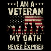 I Am A Veteran My Oath Never Expires Impact Tech Backpack