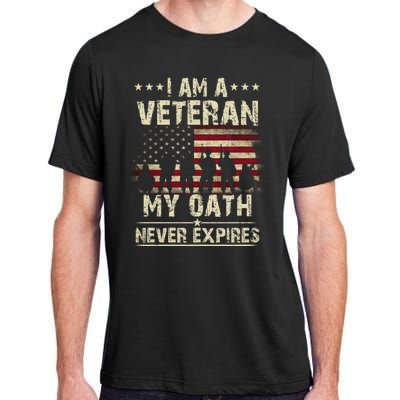 I Am A Veteran My Oath Never Expires Adult ChromaSoft Performance T-Shirt