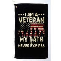 I Am A Veteran My Oath Never Expires Golf Towel