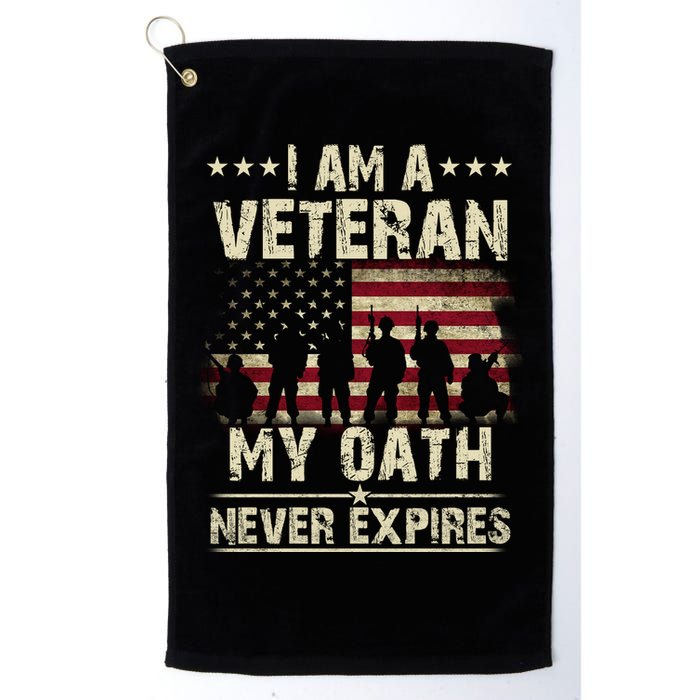 I Am A Veteran My Oath Never Expires Golf Towel