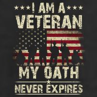 I Am A Veteran My Oath Never Expires Golf Towel