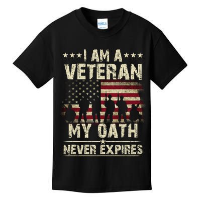 I Am A Veteran My Oath Never Expires Kids T-Shirt