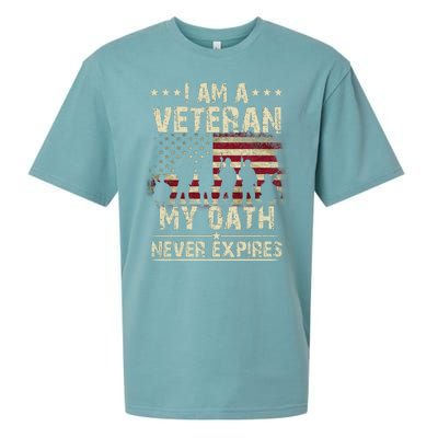 I Am A Veteran My Oath Never Expires Sueded Cloud Jersey T-Shirt