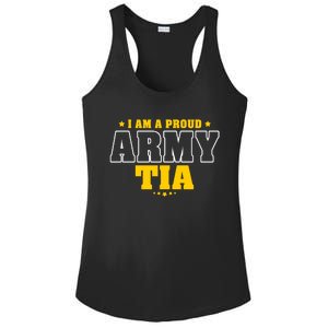 I Am A Proud Army Tia Patriotic Pride Military Aunt Funny Gift Ladies PosiCharge Competitor Racerback Tank