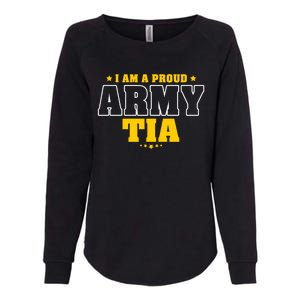 I Am A Proud Army Tia Patriotic Pride Military Aunt Funny Gift Womens California Wash Sweatshirt