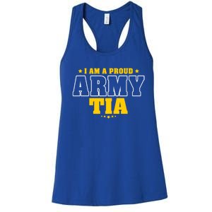 I Am A Proud Army Tia Patriotic Pride Military Aunt Funny Gift Women's Racerback Tank