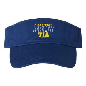 I Am A Proud Army Tia Patriotic Pride Military Aunt Funny Gift Valucap Bio-Washed Visor