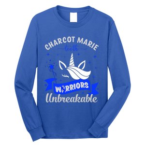 I Am A Psoriasis Warrior Unbreakable Cmt Awareness Unicorn Gift Long Sleeve Shirt