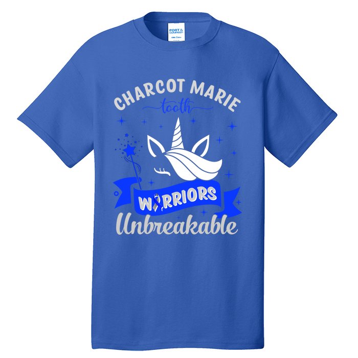 I Am A Psoriasis Warrior Unbreakable Cmt Awareness Unicorn Gift Tall T-Shirt