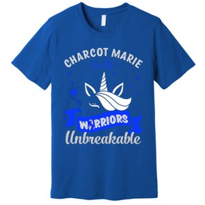 I Am A Psoriasis Warrior Unbreakable Cmt Awareness Unicorn Gift Premium T-Shirt