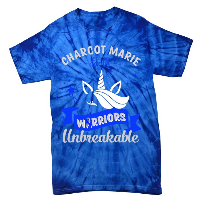 I Am A Psoriasis Warrior Unbreakable Cmt Awareness Unicorn Gift Tie-Dye T-Shirt