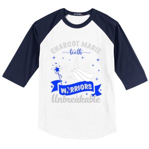 I Am A Psoriasis Warrior Unbreakable Cmt Awareness Unicorn Gift Baseball Sleeve Shirt